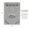 The Beadsmith Bead Board, Grey Flocked, 3 U-Shaped Channels, 6 Recessed Compartments, 9.5 x 13 inches, Design Boards for Creating Bracelets, Necklaces and Other Jewelry view 3
