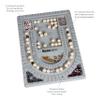 The Beadsmith Bead Board, Grey Flocked, 3 U-Shaped Channels, 6 Recessed Compartments, 9.5 x 13 inches, Design Boards for Creating Bracelets, Necklaces and Other Jewelry view 4