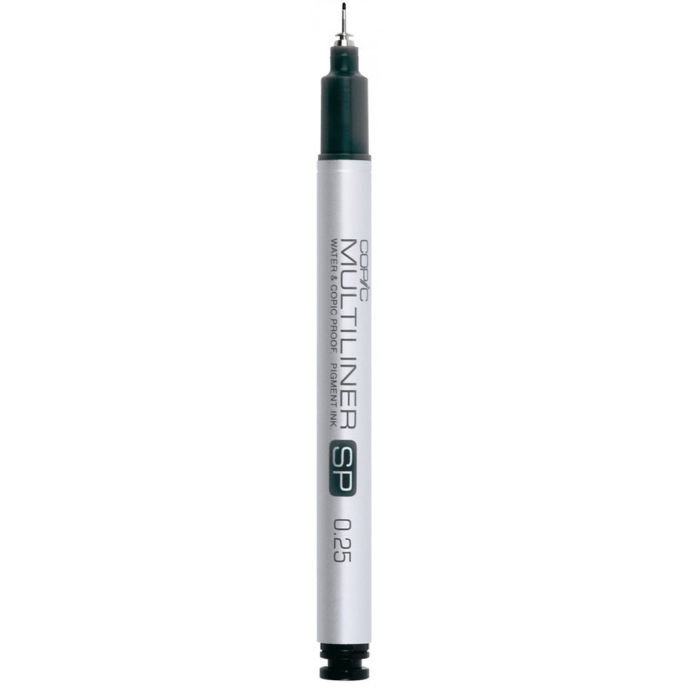 Copic Multiliner SP Waterproof Pigment Brush Pen, Brush Tip, Black Ink (MLSPBP)