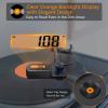 Neoteck Digital Turntable Stylus Force Gauge 0.01g/5.00g with Orange LCD Backlight Turntable Stylus Pressure Gauge with 5g Weight &Leather Case Accurate Tracking for Phono Cartridge -Jet Black view 3