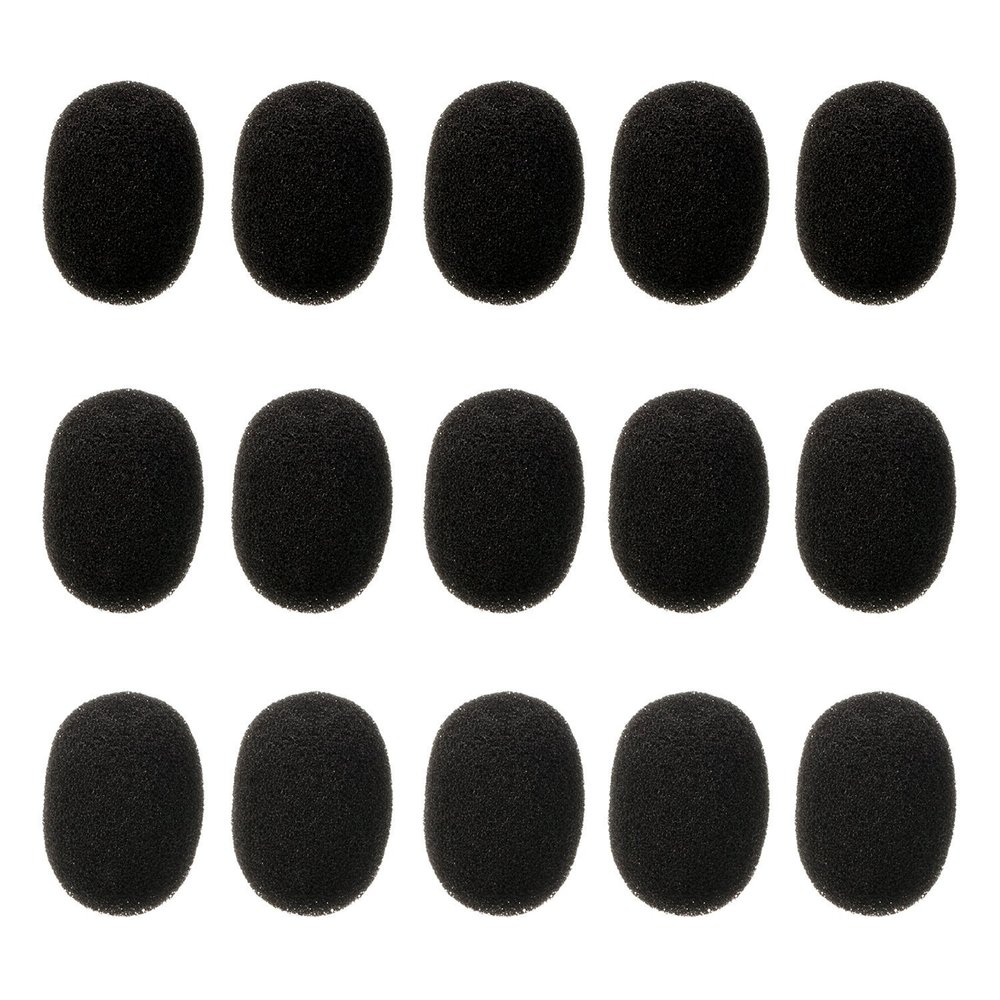 Eboot 15 Pack Mini Microphone Covers Foam Windscreen Lapel Headset Mic Foam Cover Protection for Small Lapel and Lavalier Microphones (Black)