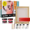 Speedball Intermediate Screen Printing Kit - Make Your Own Custom T-Shirt Prints - 2 Fabric Inks, Silk Screen Frame, Drawing Fluid, Squeegee, Instructions - Made in USA view 1