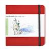 Travelogue Square Drawing Book, 5.5" x 5.5" Artist Journal - 128 Sheets Buff Paper, Vermilion Red Cover view 1