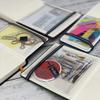 Travelogue Square Drawing Book, 5.5" x 5.5" Artist Journal - 128 Sheets Buff Paper, Vermilion Red Cover view 4