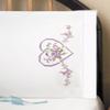 Tobin Stamped Pillowcase Pair Stamped Cross Stitch Kit for Embroidery, 20 by 30-Inch, Lilac Heart, Model: 232013 view 1