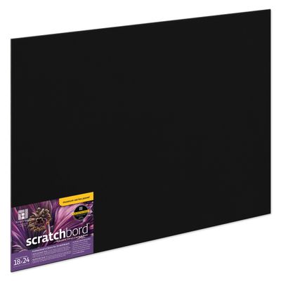Ampersand Art Supply Scratchbord | 18"X24" | 1/8" Flat Profile | Professional Scratchboard Art Panel | for Scratchboard Drawing, Illustration & Mixed Media