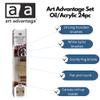 Art Advantage Brush Set t Oil/Acrylic 24pc view 2