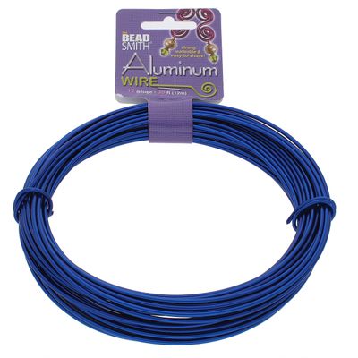 The Beadsmith Anodized Aluminum Wire 12 Gauge 39 feet Blue Color Bendable Craft Wire Used to Jewelry Making, Wire Wrapping, Sculpting, Floral, Modeling and Other DIY Arts & Crafts