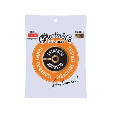 Martin Authentic Acoustic Guitar Strings, Flexible-Core MA540FX Light 92/8 Phosphor Bronze