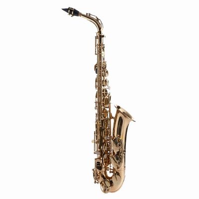 Fever Beginner Student Alto Saxophone Gold with Case, Mouthpiece and Reed