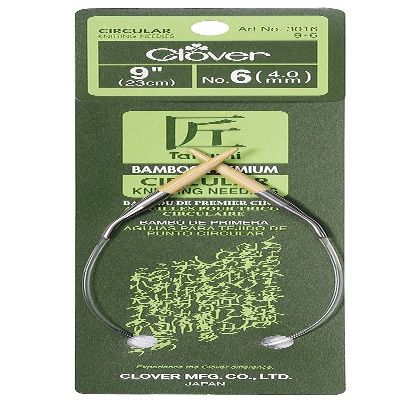 Bamboo Circular Knitting Needles Takumi, 9-Inch Size 6