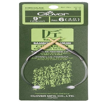 Bamboo Circular Knitting Needles Takumi, 9-Inch Size 6