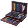 142 Pc Art Set with Colored Pencils, Crayons, Pastels, Watercolors in Wood Carrying Case view 1