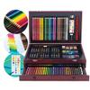 142 Pc Art Set with Colored Pencils, Crayons, Pastels, Watercolors in Wood Carrying Case view 4