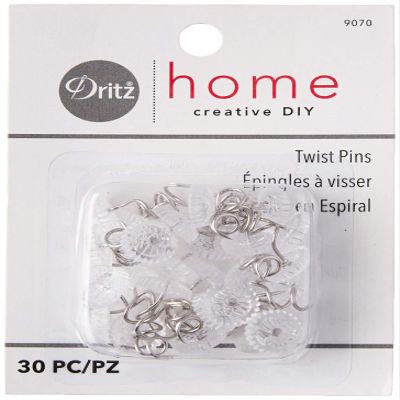 Dritz Home 9070 Twist Pins with Clear Heads (30-Piece)