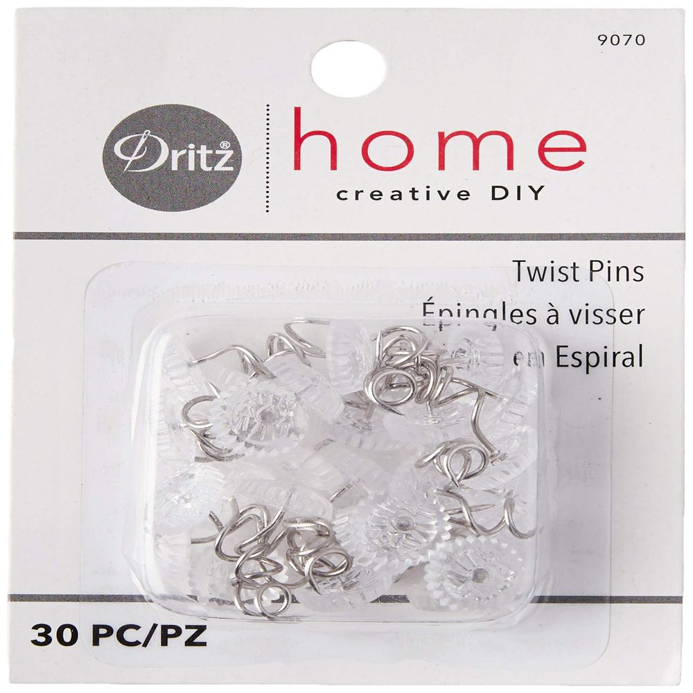 Dritz Home 9070 Twist Pins with Clear Heads (30-Piece)