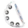 Half Moon Light Up Musical Tambourine With Multicolor Flashing LED Lights and 5 Metal Jingles, Parties, Raves, Concerts, Performance, Weddings, Birthdays, Premium Large view 1