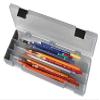 ArtBin 6900AB Pencil Utility Box, Art & Craft Organizer, [1] Divided Storage Box for Pens, Pencils, Markers, Paint Brushes, etc., Translucent Charcoal view 4