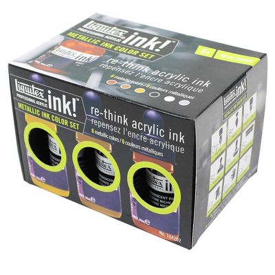 Liquitex Professional Acrylic Ink, Metallic Set