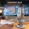 Logitech Creators Blue Yeti USB Microphone for PC, Mac, Gaming, Recording, Streaming, Podcasting, Studio and Computer Condenser Mic with Blue VO!CE Effects, 4 Pickup Patterns, Plug and Play - Silver view 3
