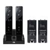 CTA Digital Wii Remote Dual Charge Station with 2 Rechargeable Batteries (Black) view 2