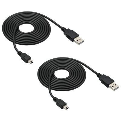 DTOL PS3 Controller Charger Cable Ring Mini USB Data Charging Cord for PS Move PlayStation 3 Wireless Controller, TI84 Plus CE, Digital Camera 10ft 2 Pack