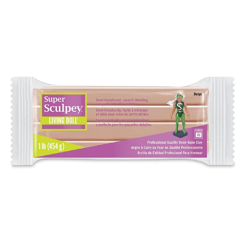 Sculpey Super Living Doll Clay, 1-Pound, Beige