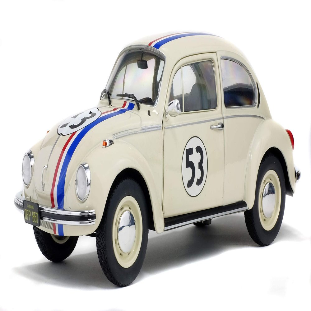Solido 421184040 VW Kfer Volkswagen 1973 Beetle 1303 Racer 53" Die-Cast Model, Beige, 1: 18 Scale