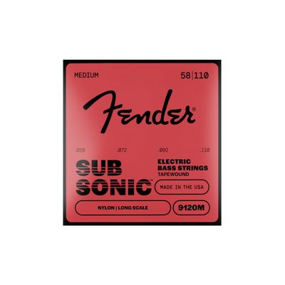 Fender 9120 Bass Strings, Nylon Tapewound, Long Scale, 9120M .058-.110