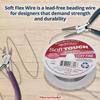 Soft Flex Kink Resistant Beading Wire - Very Fine 0.10 Diameter - Jewelry Making Bead Wire - 30 Ft view 2