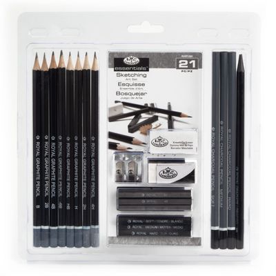 Royal & Langnickel RART-200 Essentials Sketching Pencil Set, 21-Piece