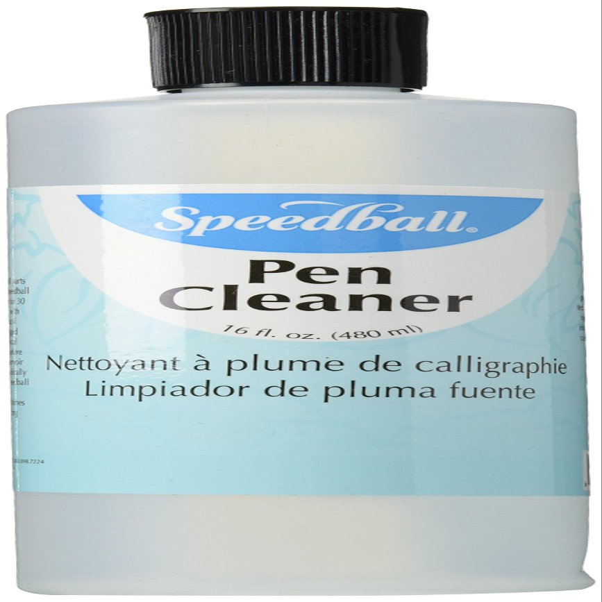 Speedball Pen Cleaner, 16 oz Bottle - Ink Cleaning Solution for Calligraphy Nibs, and Art Tools