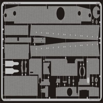 Eduard Accessories 35442 Zimmerit Tiger I Late Model Building Accessories for Tamiya Kit