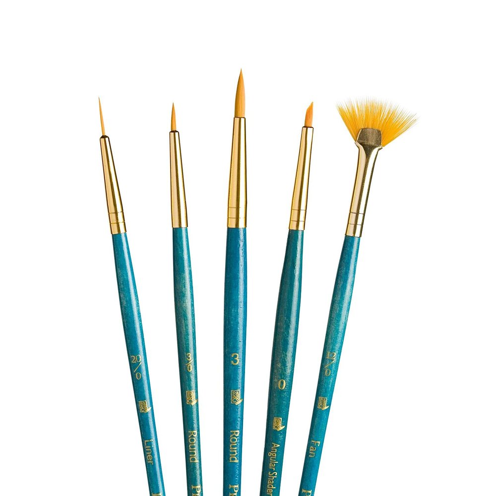 Princeton Real Value, Series 9100, Paint Brush Sets for Acrylic, Oil & Watercolor Painting, Syn-Gold Taklon