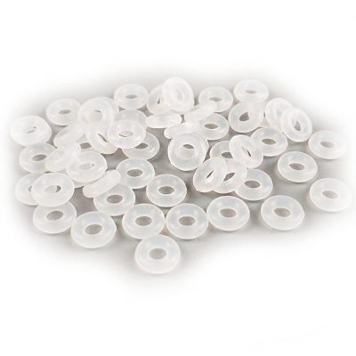 Zittop 80 Pcs Silicone Rubber Stoppers Ring Bead Charms Bracelets Compatible for Use Alone or with Clip Lock Spacer Charm - Clear