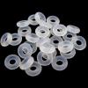 Zittop 80 Pcs Silicone Rubber Stoppers Ring Bead Charms Bracelets Compatible for Use Alone or with Clip Lock Spacer Charm - Clear view 2