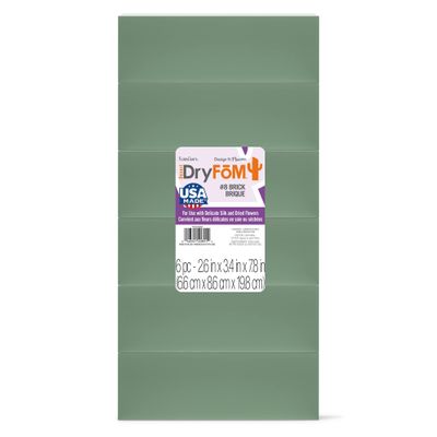 FloraCraft Floral Desert DryFM 6 Piece Brick 2.6 Inch x 3.4 Inch x 7.8 Inch Green