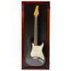 PENNZONI Electric Guitar Display Wall Mount - Hardwood Frame & Clear Acrylic Case - Cherry w/Black Felt view 1