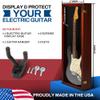 PENNZONI Electric Guitar Display Wall Mount - Hardwood Frame & Clear Acrylic Case - Cherry w/Black Felt view 2