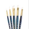 Princeton RealValue Brush Set, White Taklon, Dark Blue Handle, 5 Piece, 1 Count view 1