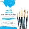 Princeton RealValue Brush Set, White Taklon, Dark Blue Handle, 5 Piece, 1 Count view 4