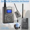 EXMAX E108 DSP Stereo Wireless Headsets FM Radio Broadcast System for Tour Guide Teaching Meeting Training Travel Field Interpretation 1 Transmitter & 10 Receivers (White) view 2