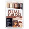 Tombow 56170 Dual Brush Pen Art Markers, Portrait, 10-Pack. Blendable, Brush and Fine Tip Markers view 1