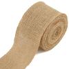 LaRibbons 3 Inch Burlap Wide Fabric Craft Ribbon10 Yard, Natural Brown Ribbon for Bow Crafting,Wreath-Making, Tree Decoration view 1