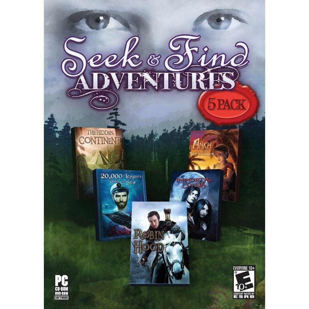 Seek and Find Adventures (The Hidden Continent / 20,000 League Under the Sea / Robin Hood / Immortal Lovers / Ankh the Lost Treasures) - PC