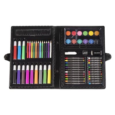 Darice 80-Piece Art Set Art Supplies for Drawing, Painting and More in a Plastic Case - Makes a Great Gift for Children and Adults