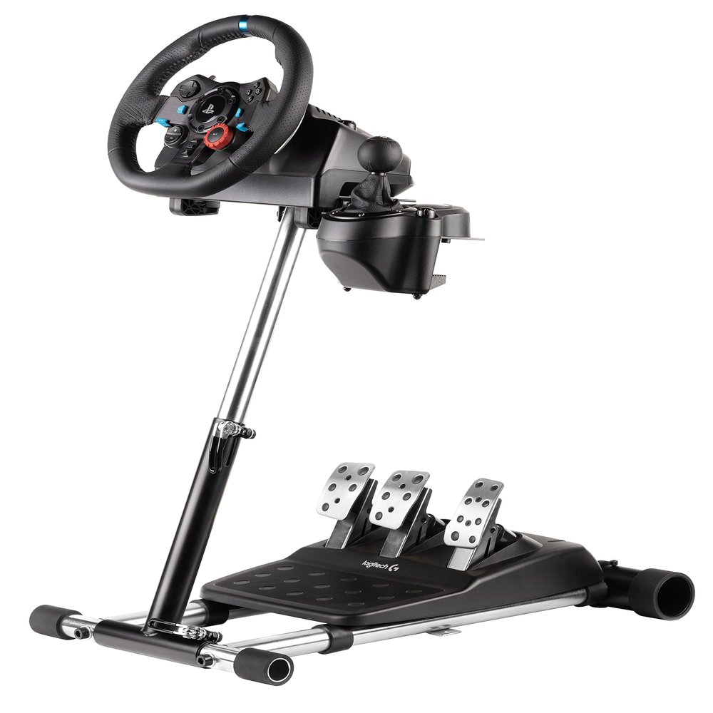 Wheel Stand Pro: G Racing Wheel Stand Compatible With Logitech G29 G923 G920 G27 & G25 Wheels, Deluxe, Original V2. Wheel and Pedals Not included.