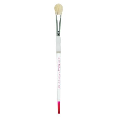 Royal & Lang Nickel Soft-Grip White Blending Mop Paintbrush, Natural Hair, 3/4"