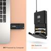 FIFINE Wireless Microphones for Computer, USB Wireless Microphone System for PC and Mac, Headset UHF System with USB Receiver,Transmitter, Headset and Clip Lavalier Lapel Mic-K031B view 4