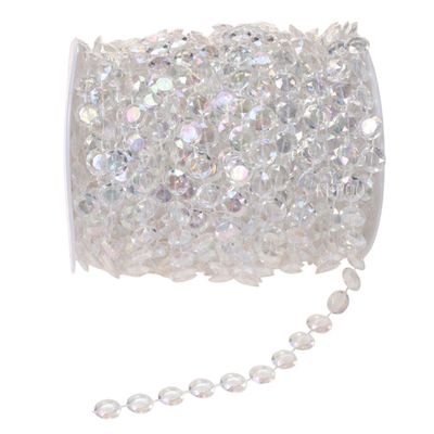 KUPOO 99 ft Clear Crystal Like Beads by the roll - Wedding Decorations (Colorful)
